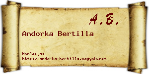 Andorka Bertilla névjegykártya
